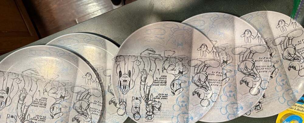 Zak Designs Disney Mickey Mouse and Friends Sketchbook Melamine  Set of 5
